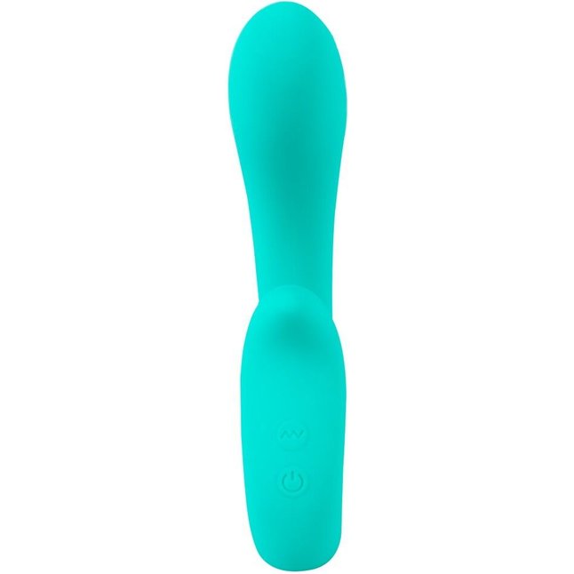 Бирюзовый вибратор NAIRA Dual Heads Vibrator - 17,5 см - Beau coeur. Фотография 4.