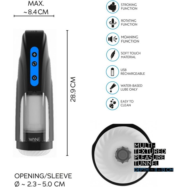 Мощный мастурбатор WYNE Masturbator 09 - WYNE. Фотография 14.