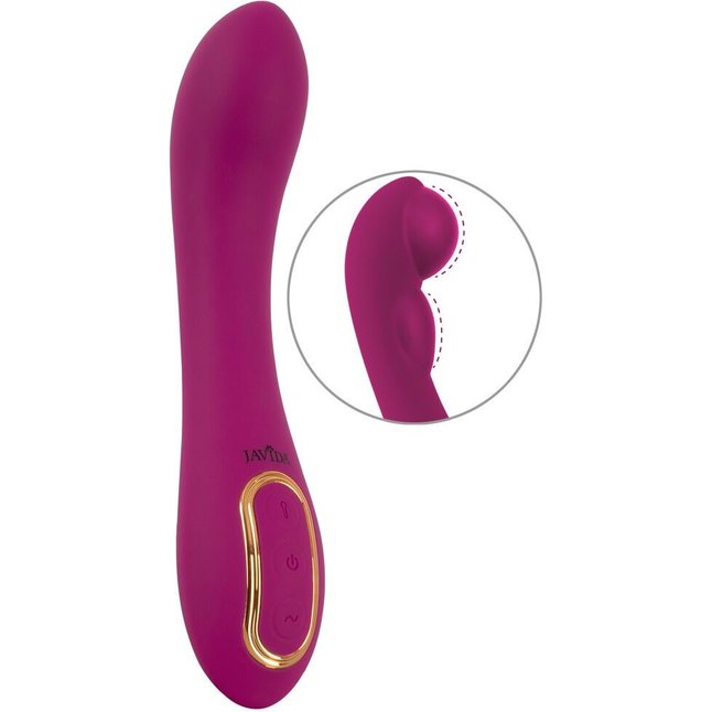 Лиловый вибратор с функцией расширения Inflatable Vibrator - 21,1 см - JAVIDA. Фотография 3.