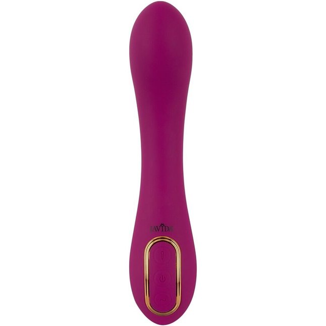 Лиловый вибратор с функцией расширения Inflatable Vibrator - 21,1 см - JAVIDA. Фотография 4.
