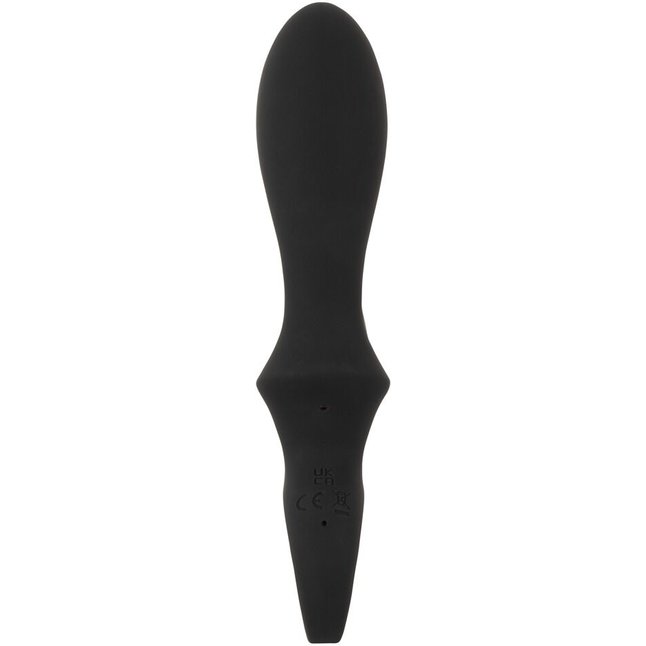 Черный вибратор-кролик с функцией расширения Inflatable Rabbit Vibrator - 18,3 см - Eternal. Фотография 6.