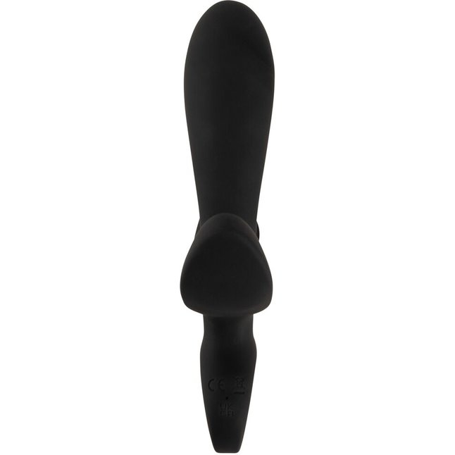 Черный вибратор с функцией расширения Inflatable Triple Vibrator - 18,9 см - Eternal. Фотография 5.