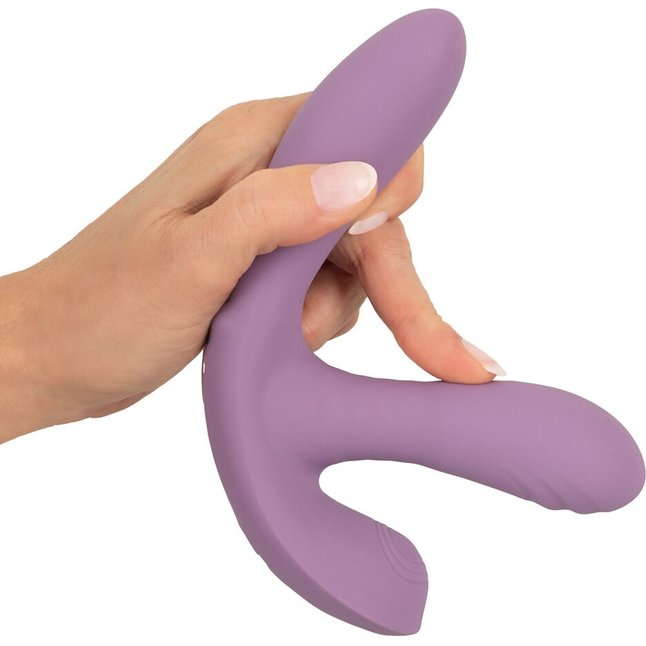 Фиолетовый тройной вибратор MIREVA RC Triple Hands-Free Vibrator - Beau coeur. Фотография 9.