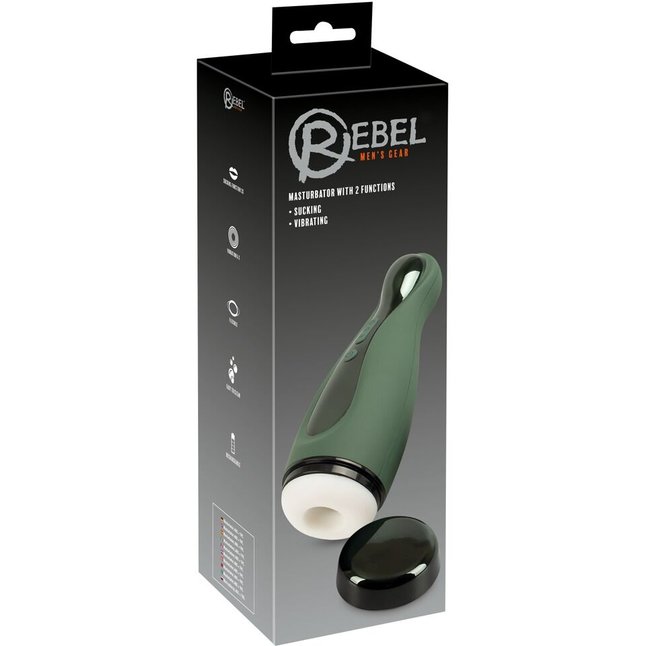 Вибромастурбатор с функцией всасывания Masturbator with 2 Functions - Rebel. Фотография 2.