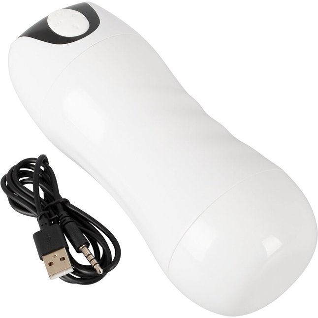 Белый мастурбатор Masturbator with 2 functions - Stroker. Фотография 14.