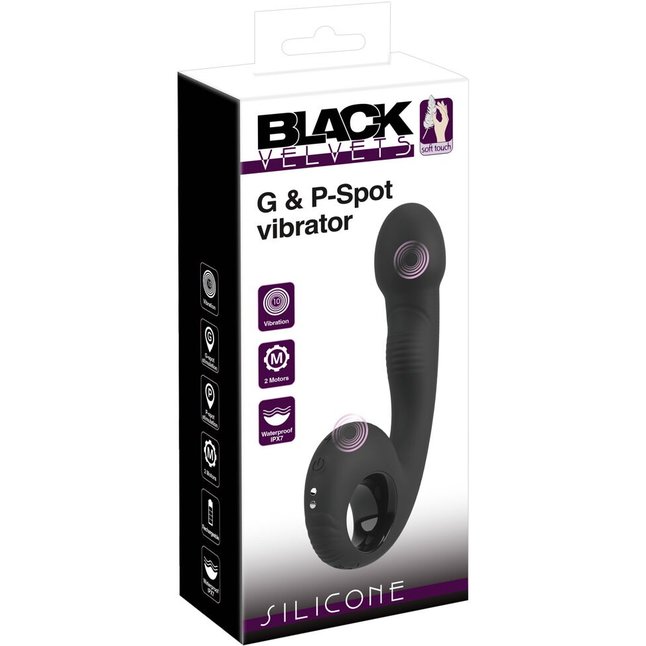 Черный силиконовый вибратор G P-Spot Vibrator - 16,8 см - Black Velvets. Фотография 2.