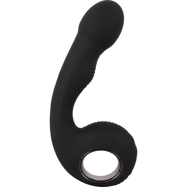 Черный силиконовый вибратор G P-Spot Vibrator - 16,8 см - Black Velvets