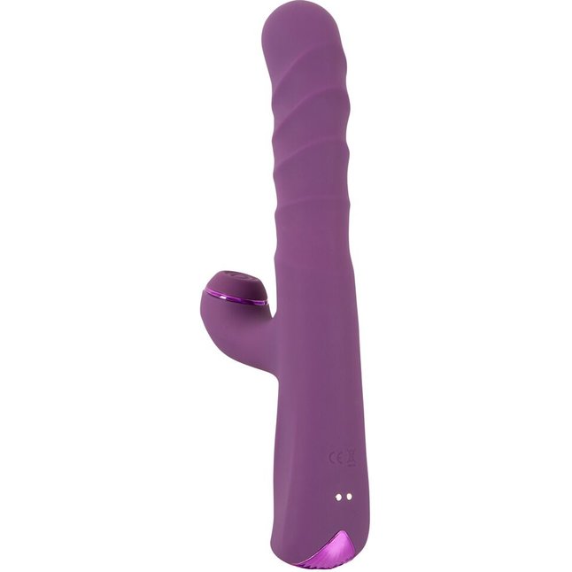 Фиолетовый вибратор-кролик с функцией постукивания и фрикциями 3 Function Rabbit Vibrator - 23,7 см - JAVIDA. Фотография 7.