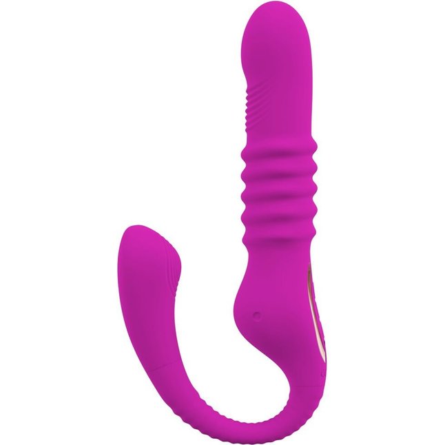 Лиловый вибратор 3 Function Vibrator с функцией фрикций и постукиванием - JAVIDA. Фотография 6.