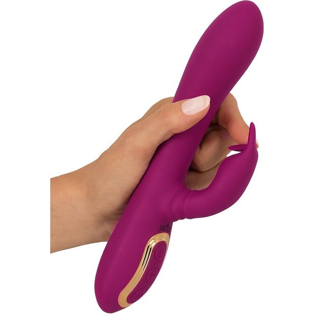Фиолетовый вибратор 3 Function Vibrator с вращением бусин - 23 см - JAVIDA. Фотография 7.