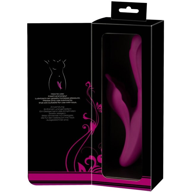 Лиловый вибратор-кролик 4 Function Vibrator - 24 см - JAVIDA. Фотография 3.