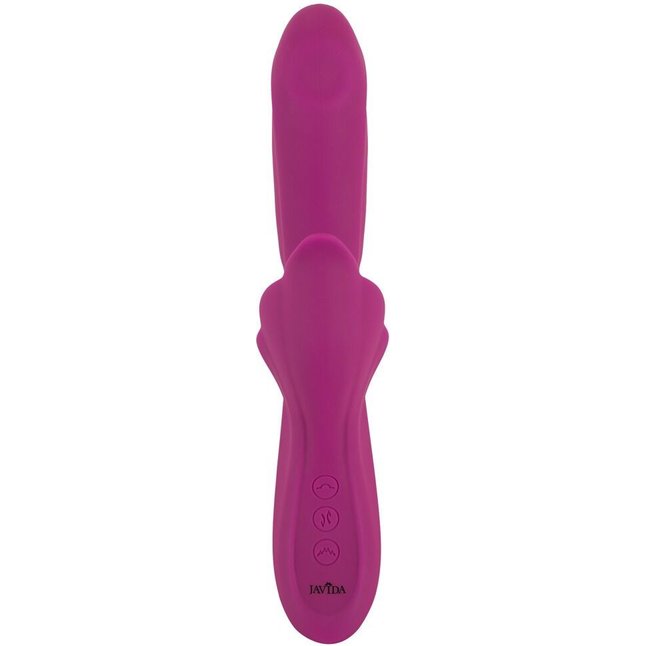 Лиловый вибратор-кролик 4 Function Vibrator - 24 см - JAVIDA. Фотография 6.