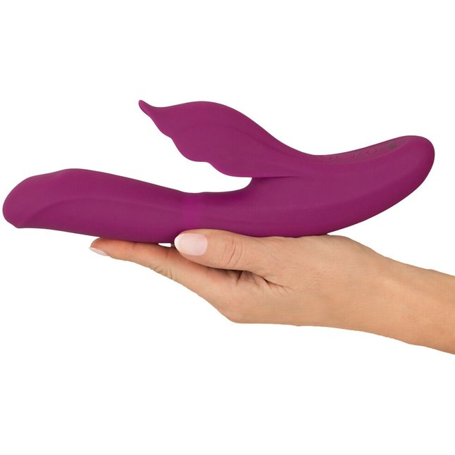 Лиловый вибратор-кролик 4 Function Vibrator - 24 см - JAVIDA. Фотография 8.