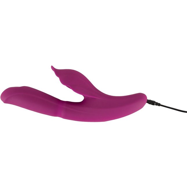 Лиловый вибратор-кролик 4 Function Vibrator - 24 см - JAVIDA. Фотография 9.