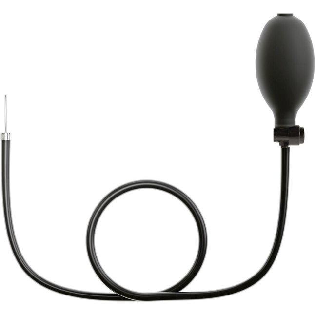 Черная расширяющаяся анальная пробка с вибрацией RC Inflatable Expander Plug with Vibration - Anos. Фотография 10.