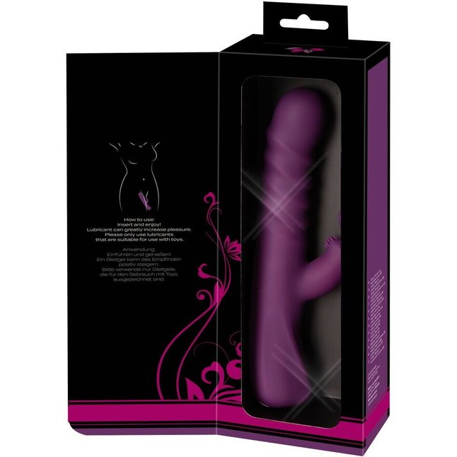 Фиолетовый вибратор-кролик 2 Function Rabbit Vibrator - 23,7 см - JAVIDA. Фотография 3.