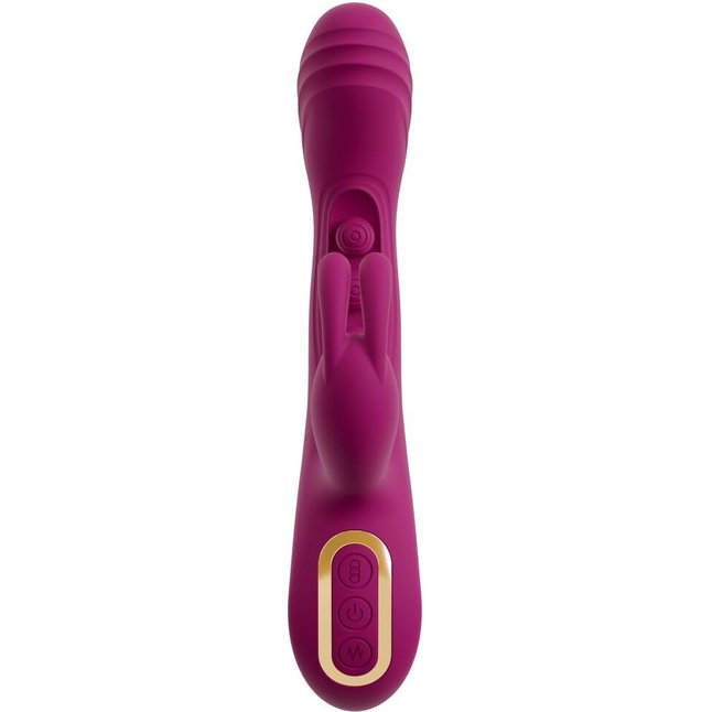 Лиловый вибратор-кролик 2 Function Vibrator Squirting - 22,5 см - JAVIDA. Фотография 5.