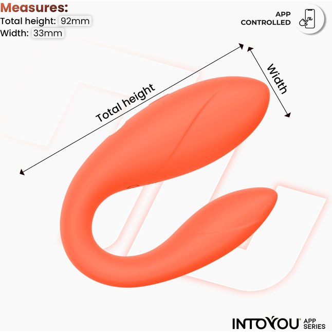 Коралловый интерактивный вибромассажёр для пар Couple Toy Salmon. Фотография 4.