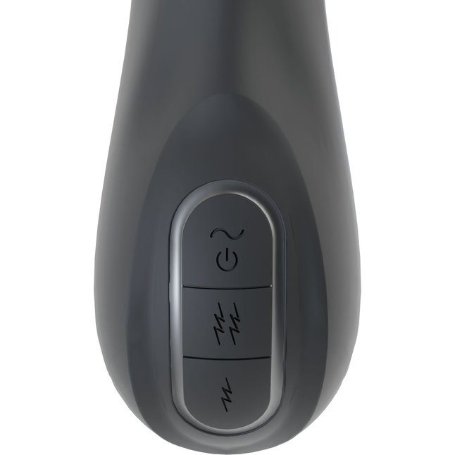 Черный вибратор-электростимулятор для точки G - 20,2 см - XOUXOU. Фотография 12.