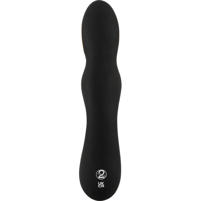 Черный вибратор-электростимулятор для точки G - 20,2 см - XOUXOU. Фотография 8.