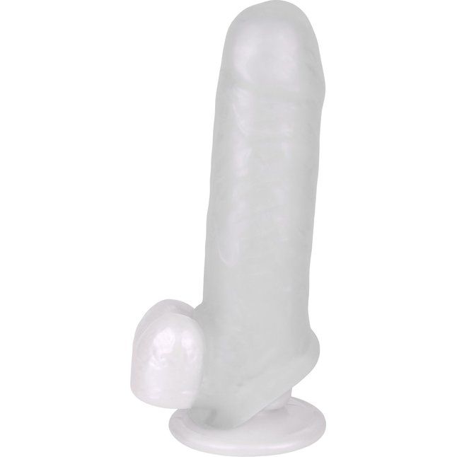 Белый фаллоудлинитель Striker - 13,5 см - Super Hero. Фотография 3.