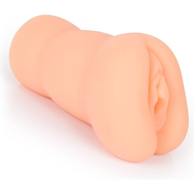 Телесный мастурбатор-вагина с 2 эрекционными кольцами в комплекте. Фотография 2.