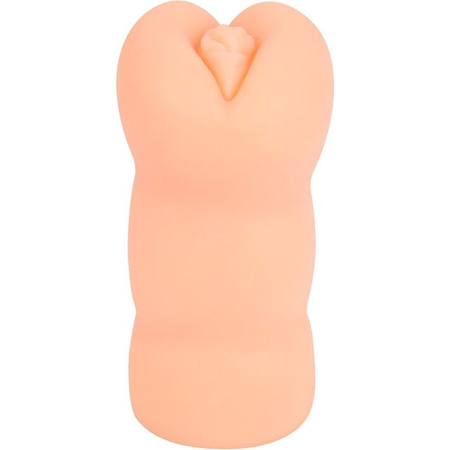 Телесный мастурбатор-вагина с 2 эрекционными кольцами в комплекте. Фотография 4.