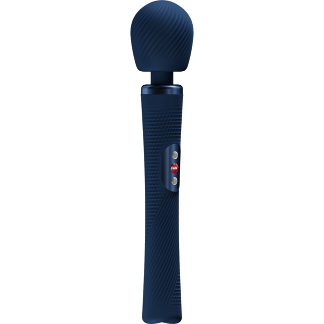 Синий жезловый вибромассажер Vim Vibrating Wand - 31,3 см. Фотография 2.