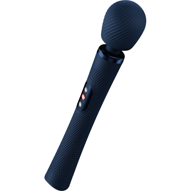 Синий жезловый вибромассажер Vim Vibrating Wand - 31,3 см. Фотография 3.