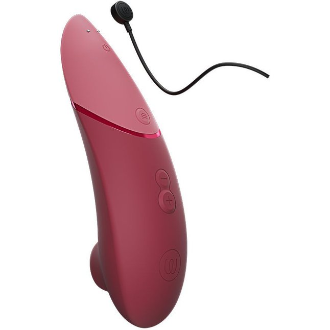 Бордовый бесконтактный клиторальный стимулятор Womanizer Next. Фотография 5.