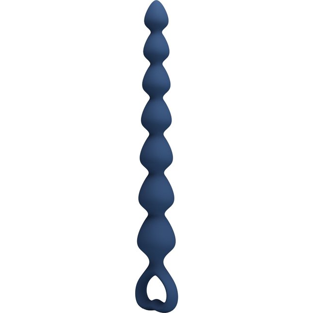 Синяя анальная цепочка - 26,7 см - Mr.Play. Фотография 4.