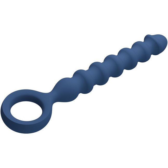 Синяя анальная цепочка - 28,5 см - Mr.Play. Фотография 6.