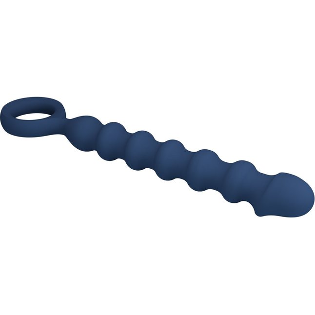 Синяя анальная цепочка - 28,5 см - Mr.Play. Фотография 7.