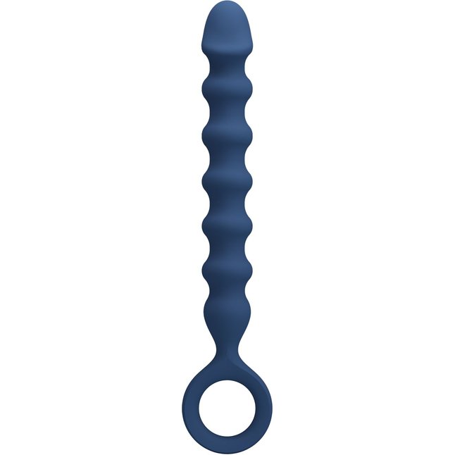 Синяя анальная цепочка - 28,5 см - Mr.Play