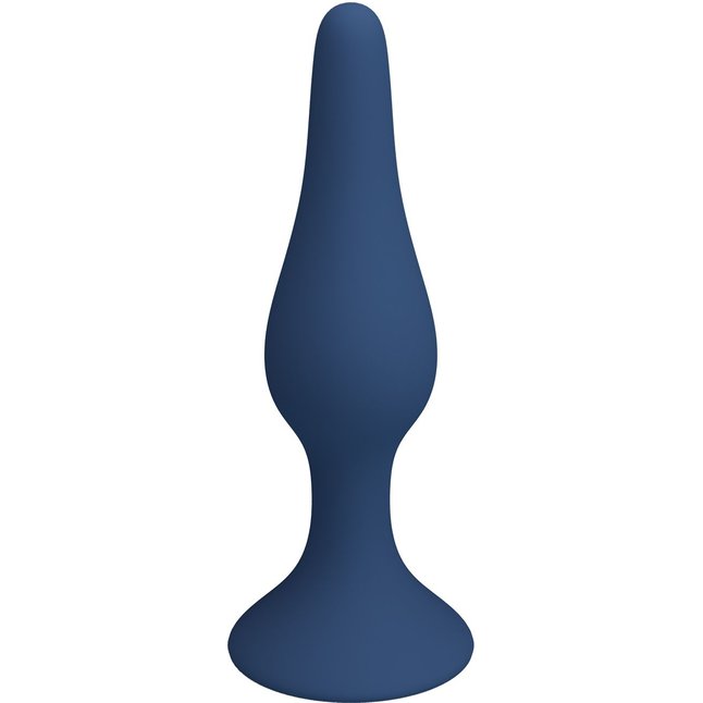 Синяя анальная пробка Slim Anal Plug L - 12,4 см - Mr.Play