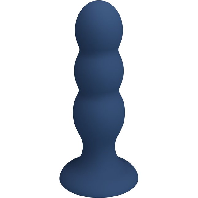 Синяя анальная пробка со смещенным центром тяжести - 16,5 см - Mr.Play