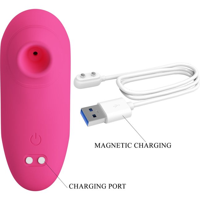 Розовый вакуумный клиторальный массажер Arila - Pretty Love. Фотография 8.