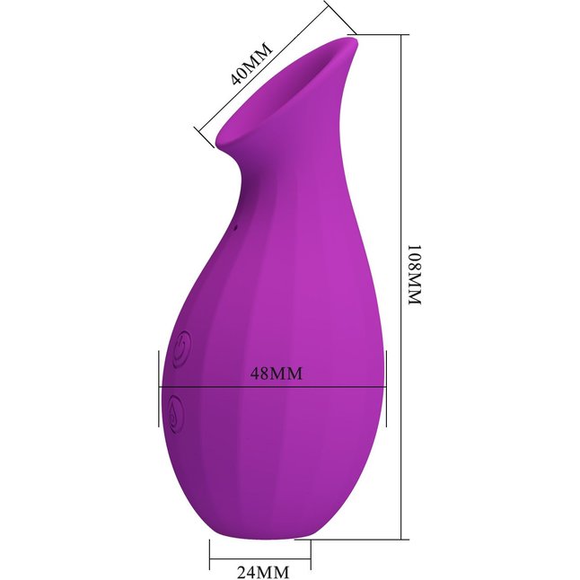 Лиловый клиторальный вакуумный стимулятор Magic Bottle - Pretty Love. Фотография 7.