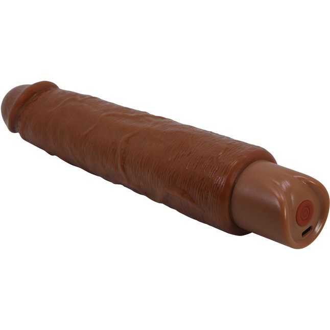 Коричневый реалистичный вибратор Soren - 25,2 см - Pretty Love. Фотография 7.