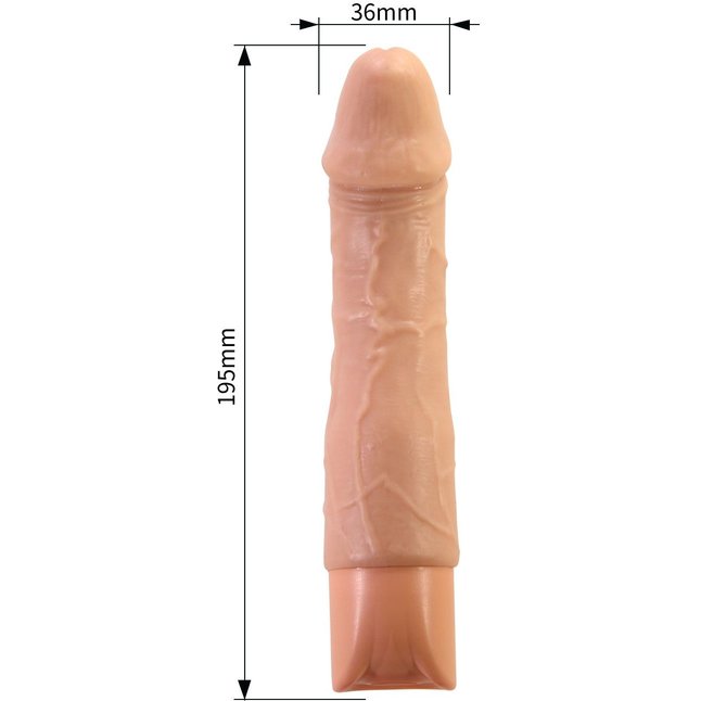 Телесный реалистичный вибратор Jermaine - 19,5 см - Pretty Love. Фотография 7.