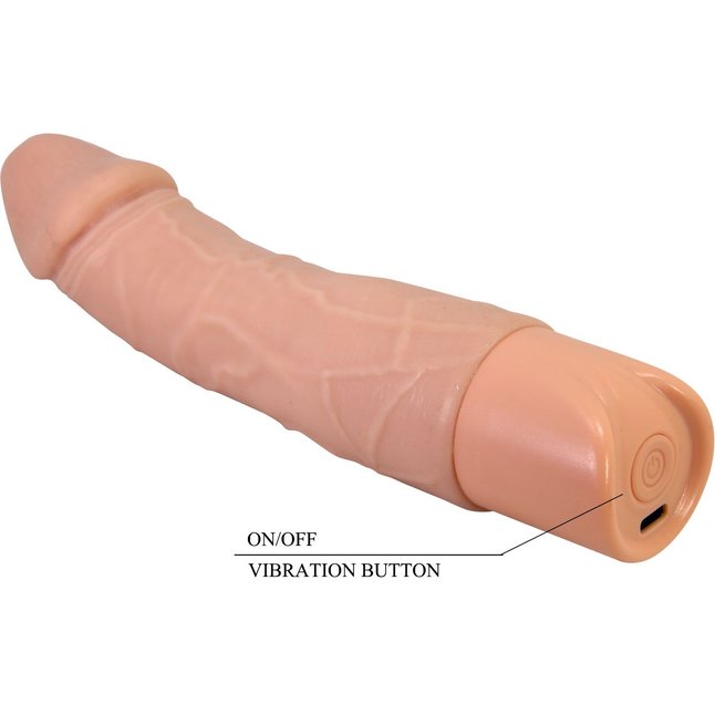 Телесный реалистичный вибратор Jermaine - 19,5 см - Pretty Love. Фотография 8.