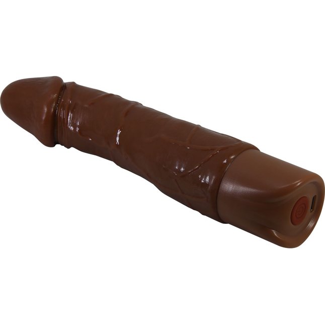 Коричневый реалистичный вибратор Jermaine - 19,5 см - Pretty Love. Фотография 5.