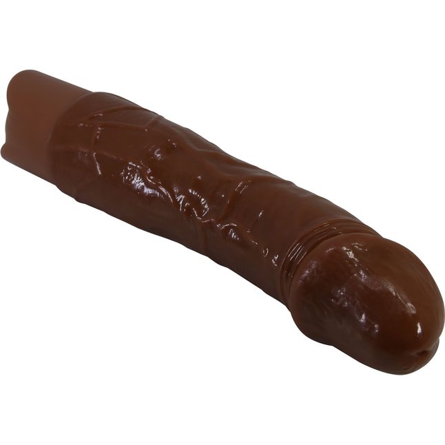 Коричневый реалистичный вибратор Jermaine - 19,5 см - Pretty Love. Фотография 6.