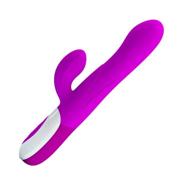 Лиловый вибратор Douglas с клиторальным отростком и функцией расширения - 24,9 см - Pretty Love. Фотография 4.