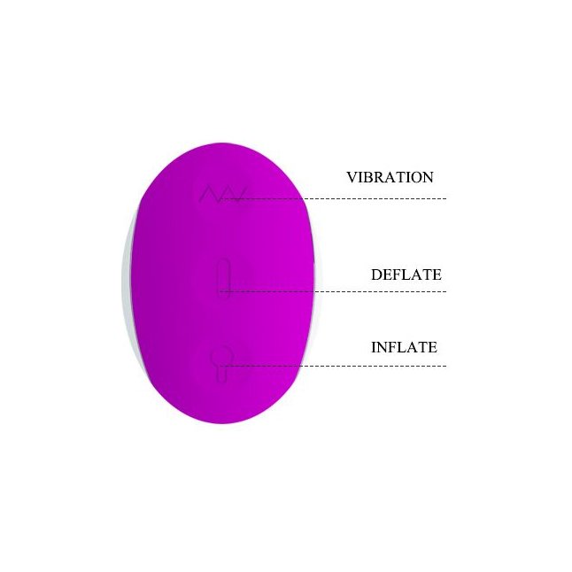 Лиловый вибратор Douglas с клиторальным отростком и функцией расширения - 24,9 см - Pretty Love. Фотография 7.