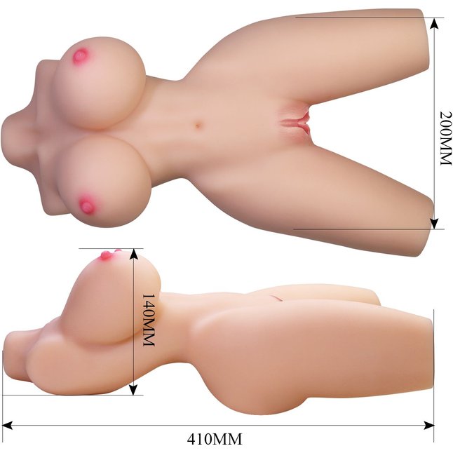 Телесный мастурбатор-торс Lily - Crazy Bull. Фотография 9.