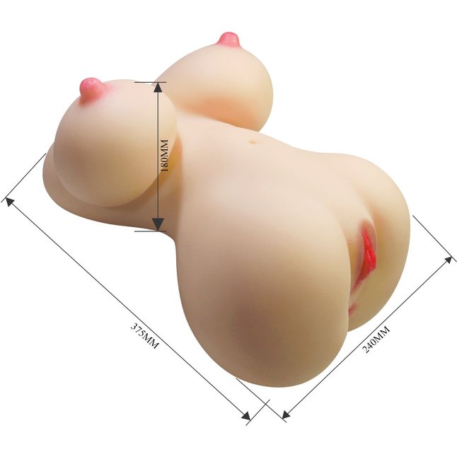 Телесный мастурбатор-торс Fiona - Crazy Bull. Фотография 7.