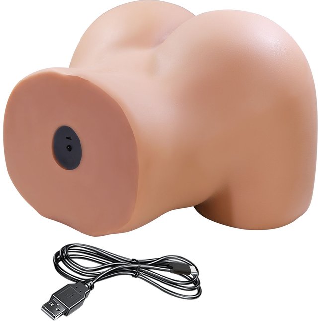 Телесный мастурбатор Julia с 2 любовными тоннелями - Crazy Bull. Фотография 6.