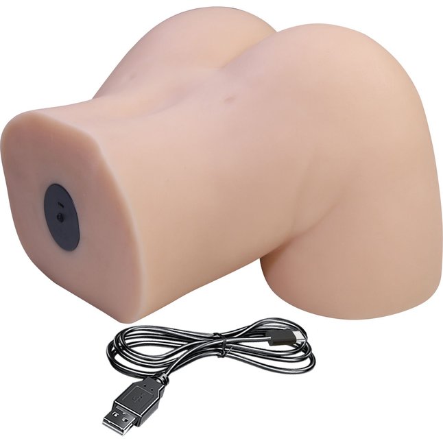 Телесный мастурбатор Liora с вибрацией - Crazy Bull. Фотография 5.