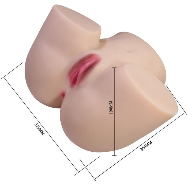 Телесный мастурбатор Liora с вибрацией - Crazy Bull. Фотография 7.